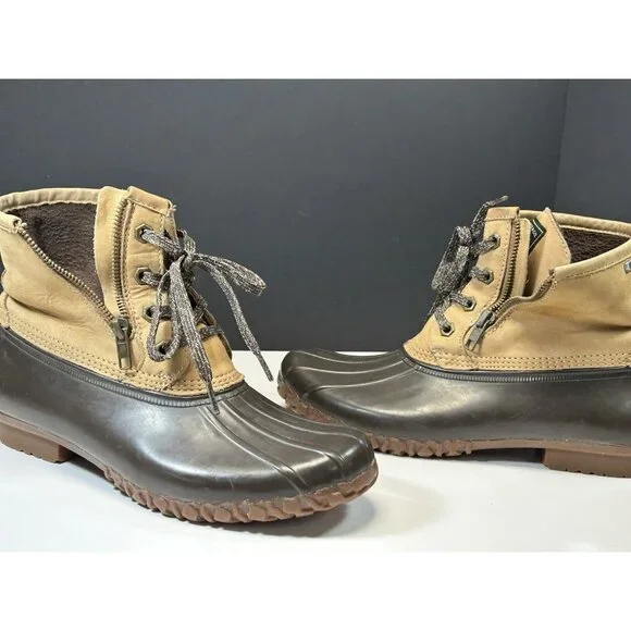 GH BASS Duck Boots Womens 9M Tan Chocolate 71-22313 - Picture 15 of 16